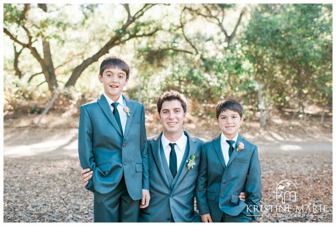 Groom and ring bearers | Temecula Creek Inn Wedding Photo | Temecula Wedding Photographer | Kristine Marie Photography | © www.kristinemariephotography.com