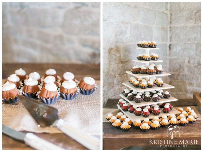 Mini Bundt Cakes for Wedding | Temecula Creek Inn Wedding Photo | Temecula Wedding Photographer | Kristine Marie Photography | © www.kristinemariephotography.com