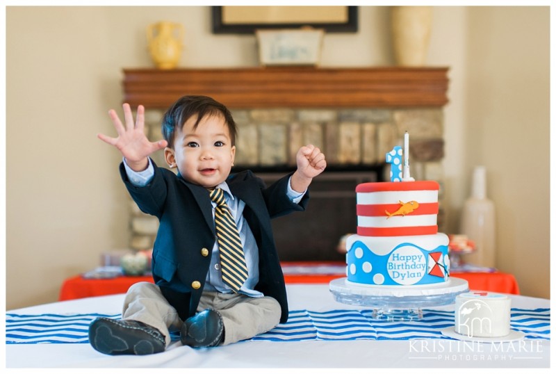 First Birthday Party Photo | Dr. Seuss Theme | San Diego Event Photographer | Kristine Marie Photography  | © www.kristinemariephotography.com