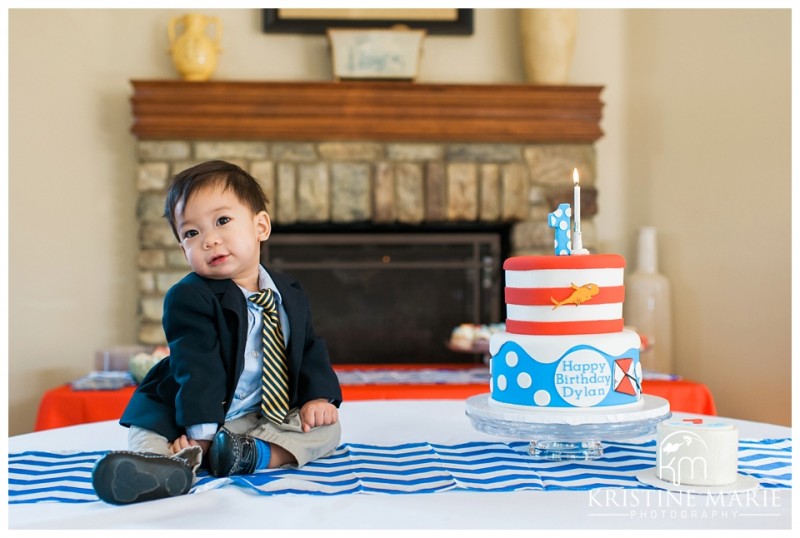 First Birthday Party Photo | Dr. Seuss Theme | San Diego Event Photographer | Kristine Marie Photography  | © www.kristinemariephotography.com