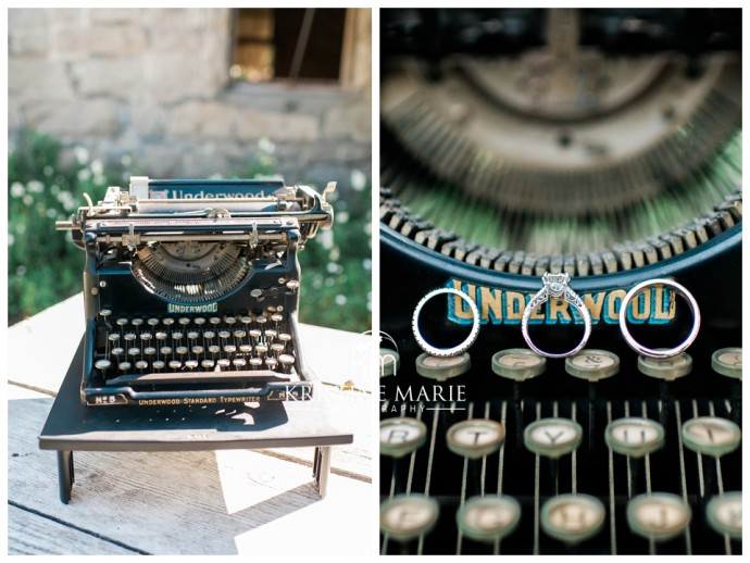 Antique Underwood Typewriter | Temecula Creek Inn Wedding Photo | Temecula Wedding Photographer | Kristine Marie Photography | © www.kristinemariephotography.com