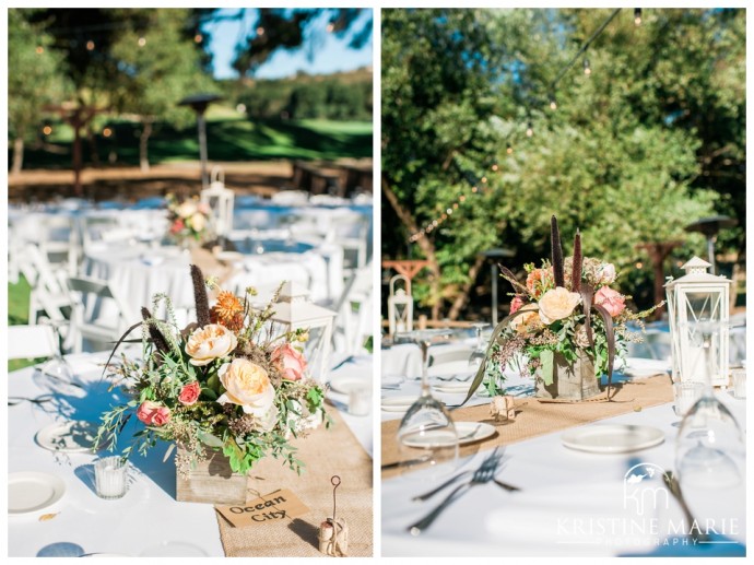 Table Centerpiece | Temecula Creek Inn Wedding Photo | Temecula Wedding Photographer | Kristine Marie Photography | © www.kristinemariephotography.com