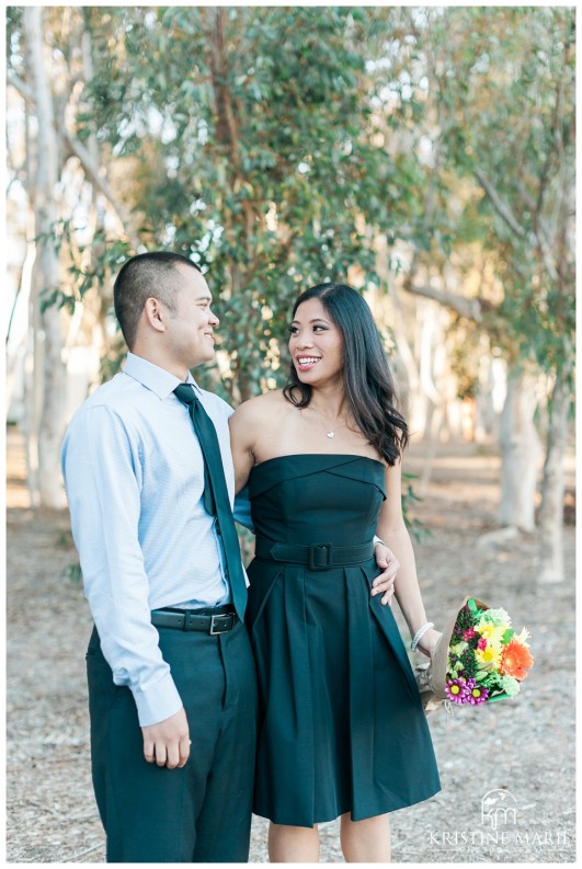 eucalyptus groves | UCSD Engagement Photo | La Jolla Engagement Wedding Photographer | © www.kristinemariephotography.com