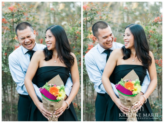 happy couple | UCSD Engagement Photo | La Jolla Engagement Wedding Photographer | © www.kristinemariephotography.com