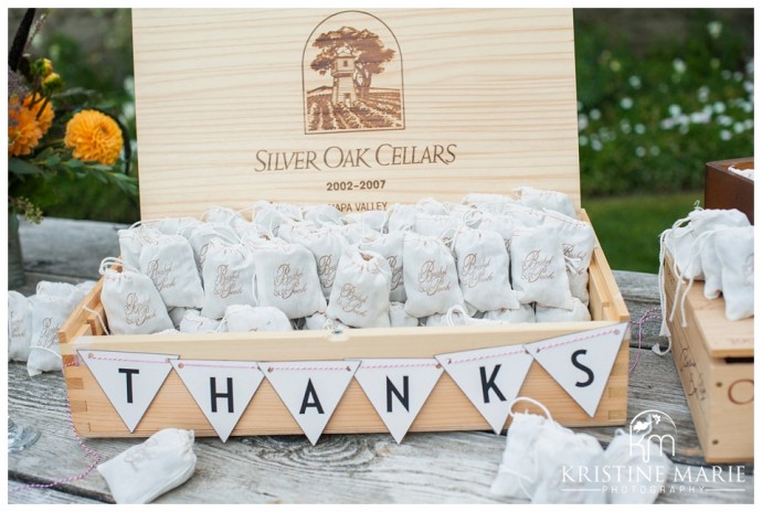 Wedding Favors | Temecula Creek Inn Wedding Photo | Temecula Wedding Photographer | Kristine Marie Photography | © www.kristinemariephotography.com