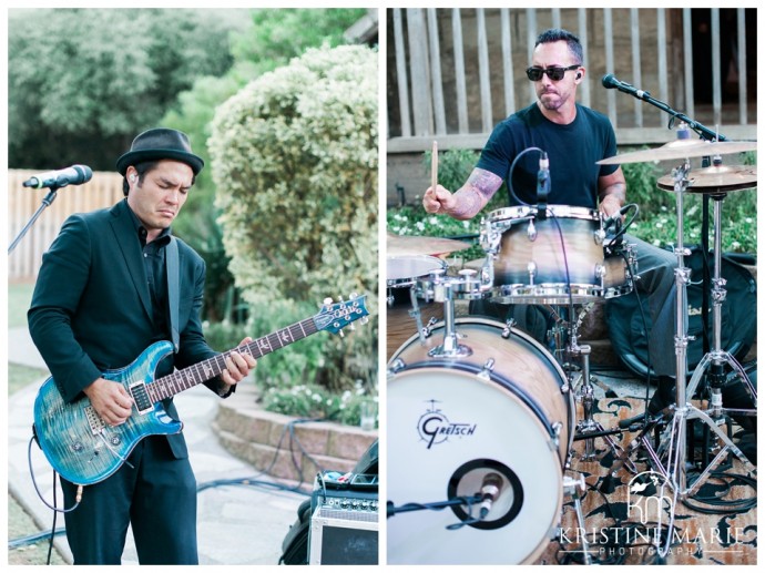 guitarist and drummer | Temecula Creek Inn Wedding Photo | Temecula Wedding Photographer | Kristine Marie Photography | © www.kristinemariephotography.com