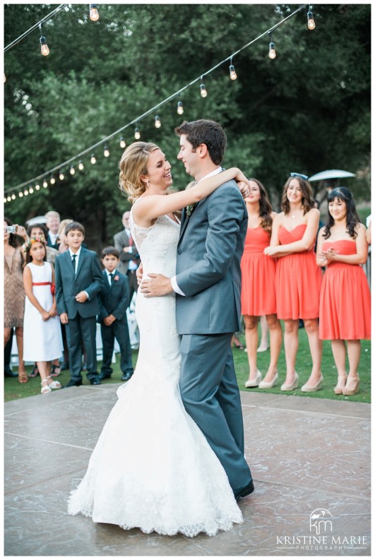 first dance | Temecula Creek Inn Wedding Photo | Temecula Wedding Photographer | Kristine Marie Photography | © www.kristinemariephotography.com