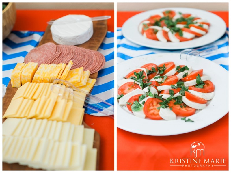 Cheese Board and Caprese Salad | First Birthday Party Photo | Dr. Seuss Theme | San Diego Event Photographer | Kristine Marie Photography  | © www.kristinemariephotography.com