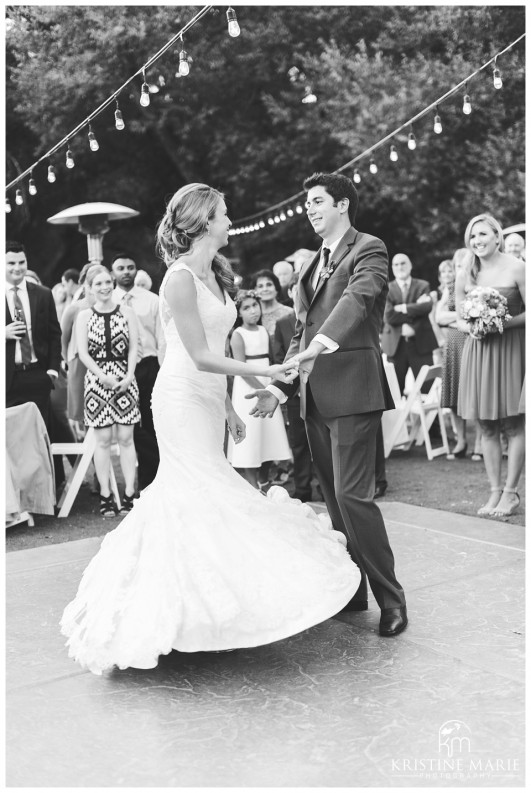 first dance | Temecula Creek Inn Wedding Photo | Temecula Wedding Photographer | Kristine Marie Photography | © www.kristinemariephotography.com