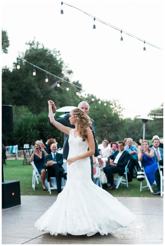 father and daughter dance | Temecula Creek Inn Wedding Photo | Temecula Wedding Photographer | Kristine Marie Photography | © www.kristinemariephotography.com