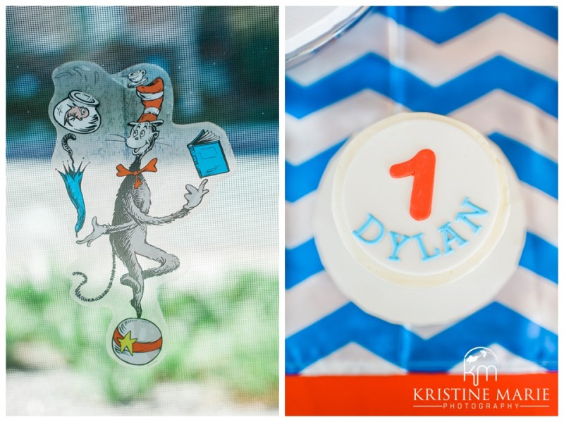 First Birthday Party Photo | Dr. Seuss Theme | San Diego Event Photographer | Kristine Marie Photography  | © www.kristinemariephotography.com