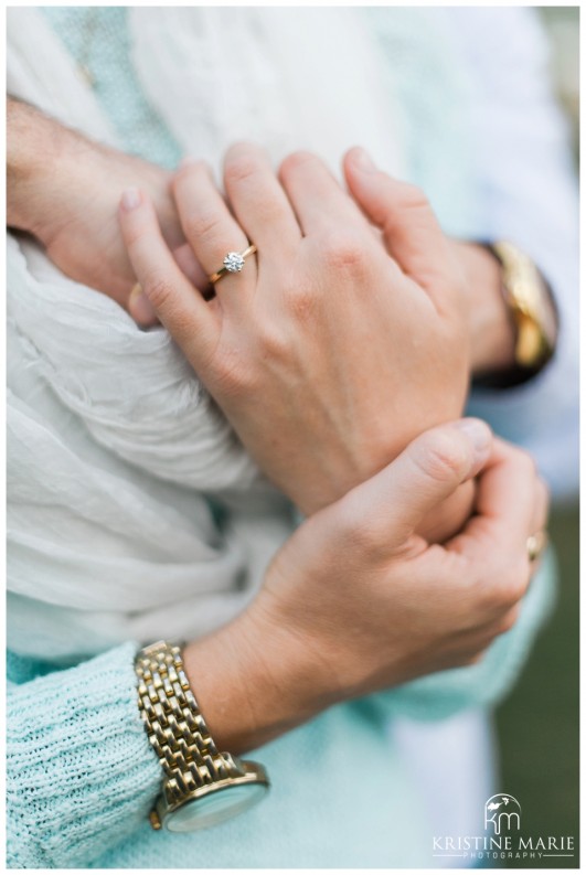 Gold Engagement Ring | Union Kitchen and Tap Engagement Photo | Encinitas Wedding and Engagement Photographer | Kristine Marie Photography | © www.kristinemariephotography.com