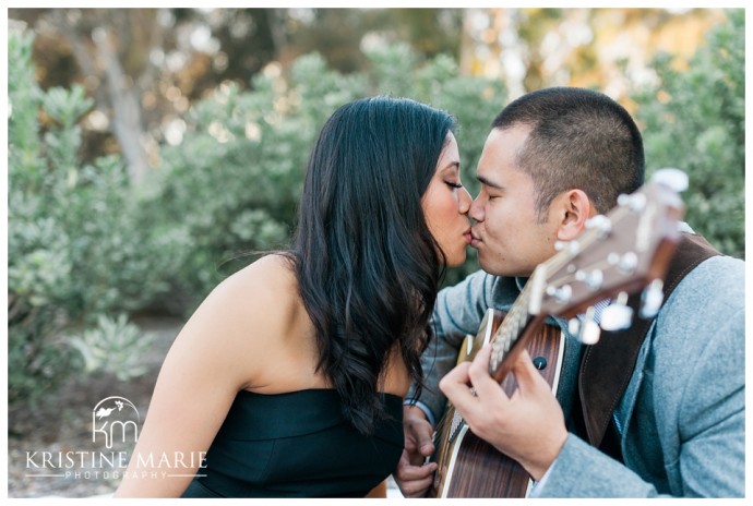 guitar as engagement prop | UCSD Engagement Photo | La Jolla Engagement Wedding Photographer | © www.kristinemariephotography.com