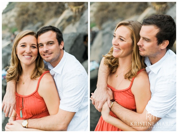 Swamis Beach Sunset Engagement Photo | Encinitas Wedding and Engagement Photographer | Kristine Marie Photography | © www.kristinemariephotography.com