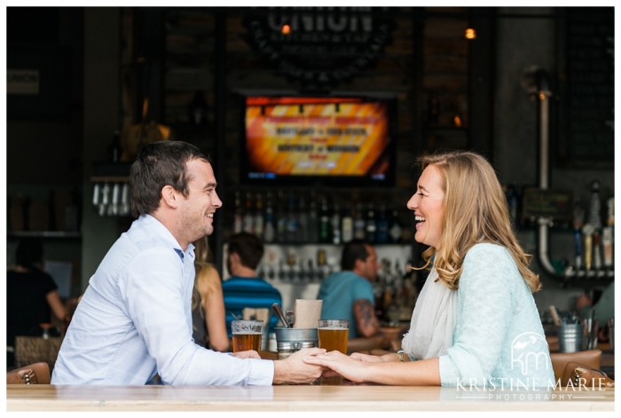 Union Kitchen and Tap Engagement Photo | Encinitas Wedding and Engagement Photographer | Kristine Marie Photography | © www.kristinemariephotography.com