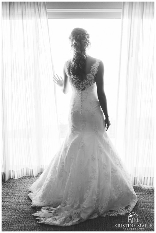 Bride by the Window | Temecula Creek Inn Wedding Photo | Temecula Wedding Photographer | Kristine Marie Photography | © www.kristinemariephotography.com