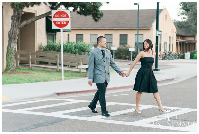 Abbey Road Geisel Library | UCSD Engagement Photo | La Jolla Engagement Wedding Photographer | © www.kristinemariephotography.com