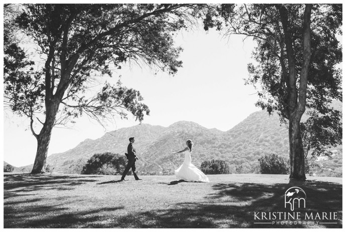 Scenic First Look | Temecula Creek Inn Wedding Photo | Temecula Wedding Photographer | Kristine Marie Photography | © www.kristinemariephotography.com