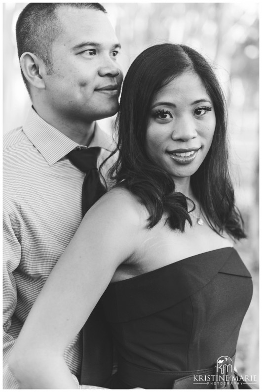 black and white photo | UCSD Engagement Photo | La Jolla Engagement Wedding Photographer | © www.kristinemariephotography.com