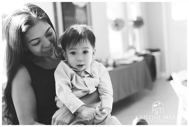 Mom and One Year Old Boy | First Birthday Party Photo | Dr. Seuss Theme | San Diego Event Photographer | Kristine Marie Photography  | © www.kristinemariephotography.com