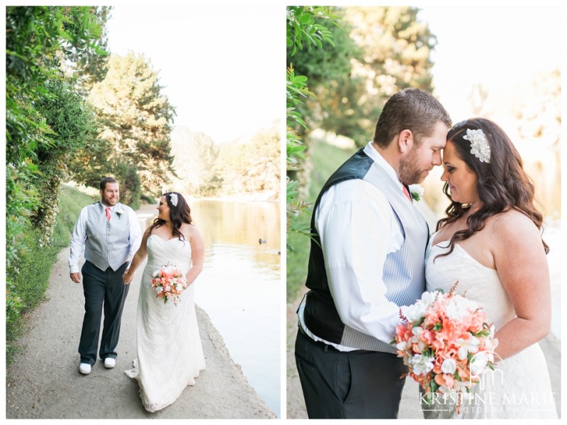 Romantic Bride and Groom Photo | | Lake Wedding | San Diego Wedding Photographer | © Kristine Marie Photography | www.kristinemariephotography.com