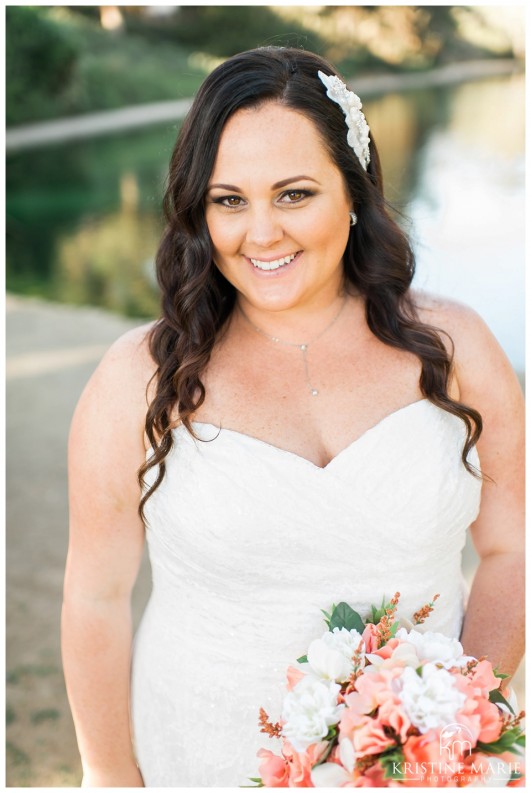 Portrait of Bride | Lake Wedding | San Diego Wedding Photographer | © Kristine Marie Photography | www.kristinemariephotography.com