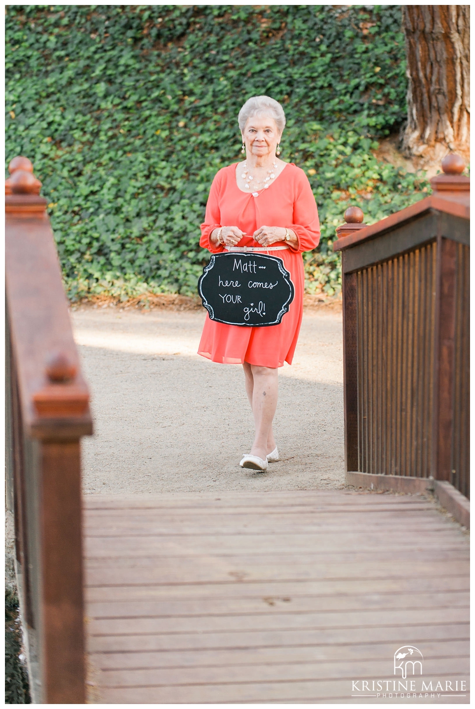 Grandma as Flowergirl | | Lake Wedding | San Diego Wedding Photographer | © Kristine Marie Photography | www.kristinemariephotography.com