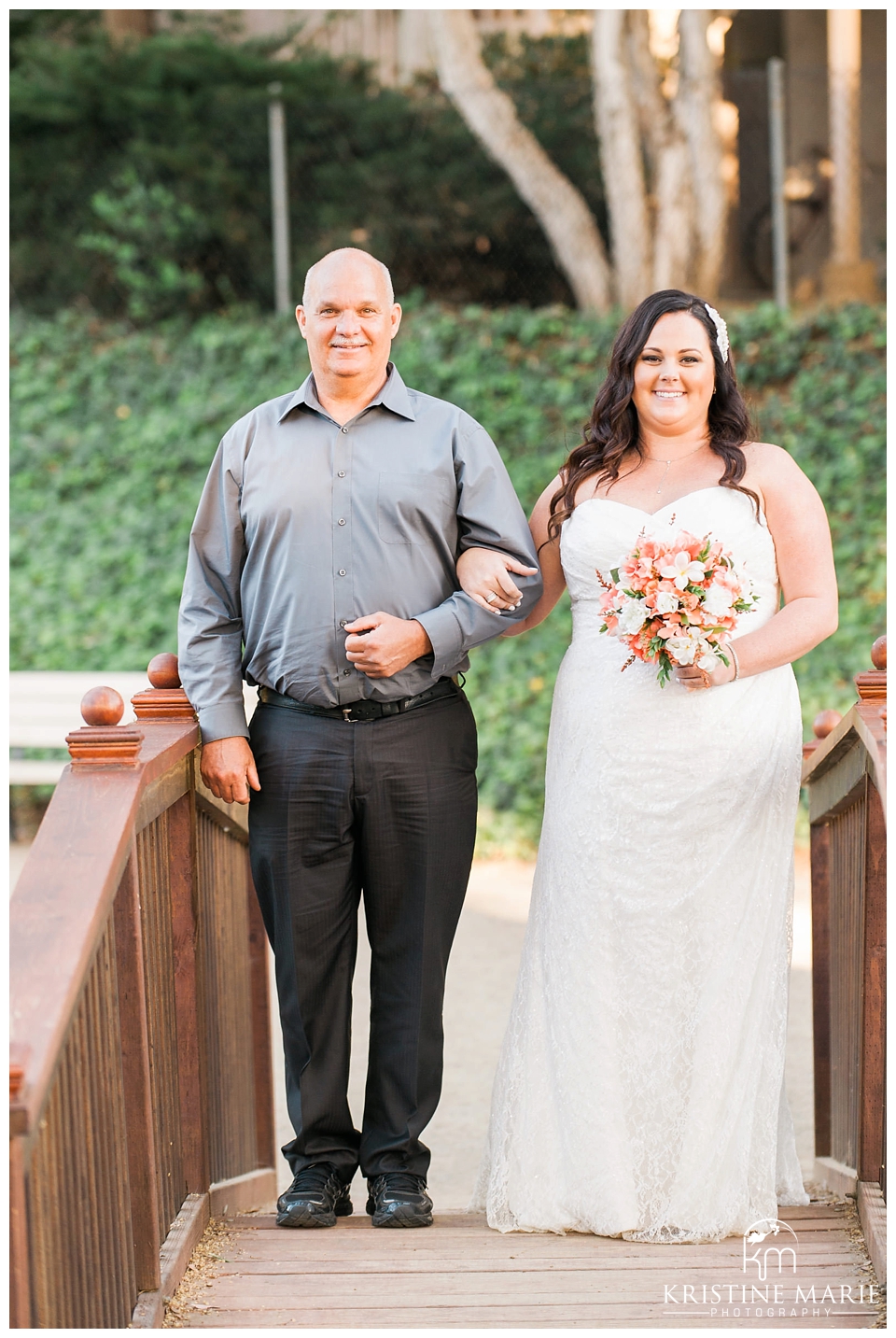 Father Walks Bride down the aisle | Lake Wedding | San Diego Wedding Photographer | © Kristine Marie Photography | www.kristinemariephotography.com