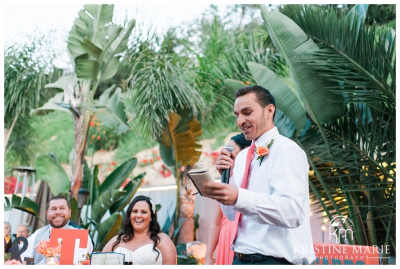 Best Man Giving Speech | Isabella Bistro Wedding | San Diego Wedding Photographer | Kristine Marie Photography