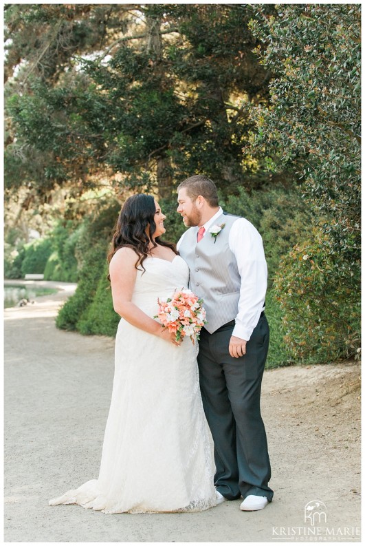 Romantic Bride and Groom Photo | Lake Wedding | San Diego Wedding Photographer | © Kristine Marie Photography | www.kristinemariephotography.com