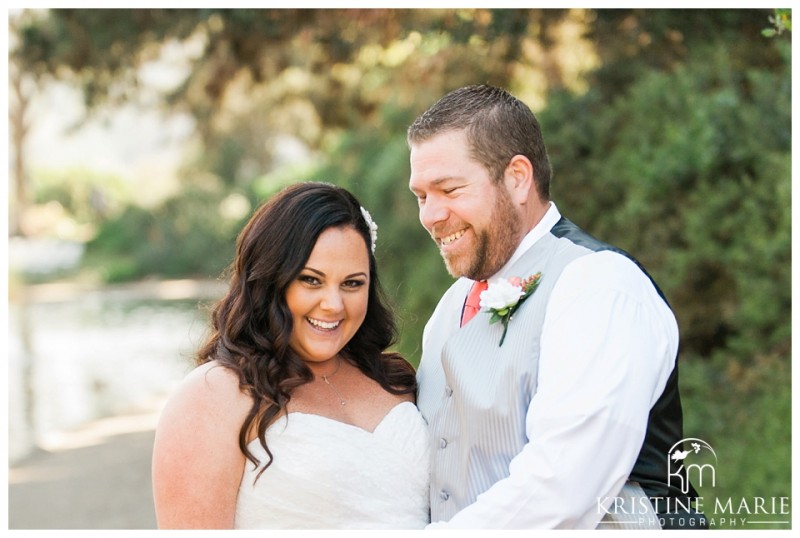 Happy Bride and Groom | | Lake Wedding | San Diego Wedding Photographer | © Kristine Marie Photography | www.kristinemariephotography.com