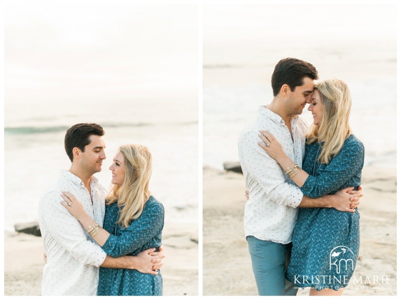 Adorable Couple Photos  Windandsea Beach Engagement Photo | La Jolla Wedding Photographer | Kristine Marie Photography | © www.kristinemariephotography.com