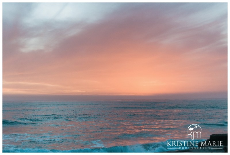 San Diego Sunset | Windandsea Beach Engagement Photo | La Jolla Wedding Photographer | Kristine Marie Photography | © www.kristinemariephotography.com