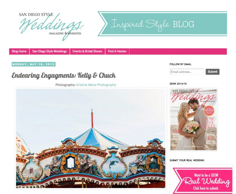 san diego style wedding magazine feature kristine marie photography