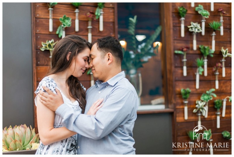 Succulent Wall | Westfield UTC Mall Photos | La Jolla Engagement Photographer | Kristine Marie Photography © www.kristinemariephotography.com