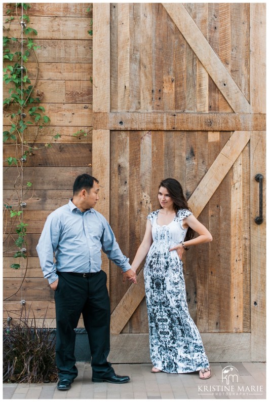 Barn Door Portrait | Westfield UTC Mall Photos | La Jolla Engagement Photographer | Kristine Marie Photography © www.kristinemariephotography.com