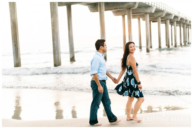 Scripps Pier Beach Engagement Photo | San Diego Engagement Photographer | Kristine Marie Photography © www.kristinemariephotography.com (6)