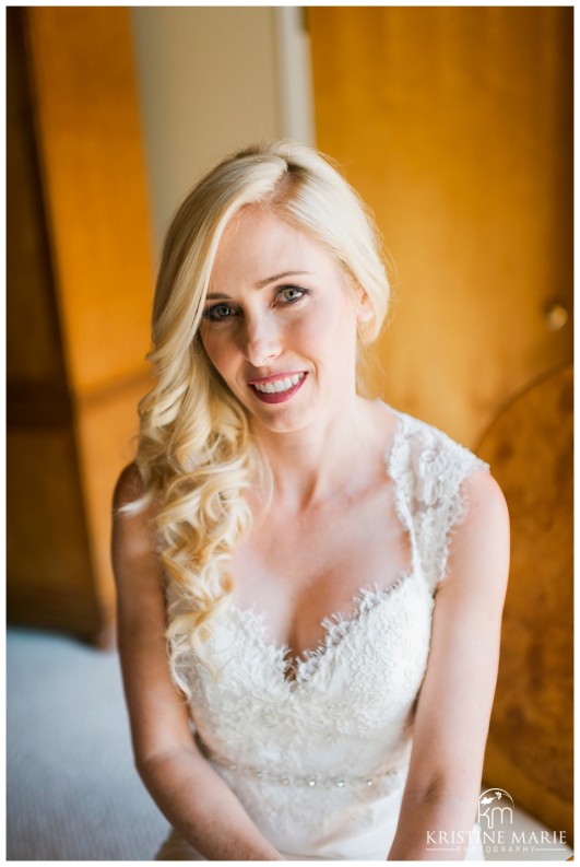 Portrait of Bride | bridal hair | Fairbanks Ranch Country Club Wedding Photos | Kristine Marie Photography © www.kristinemariephotography.com