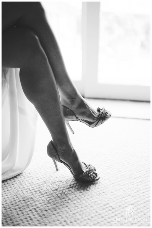 Black and White Photo Betsey Johnson Wedding Shoes | Fairbanks Ranch Country Club Wedding Photos | Kristine Marie Photography © www.kristinemariephotography.com