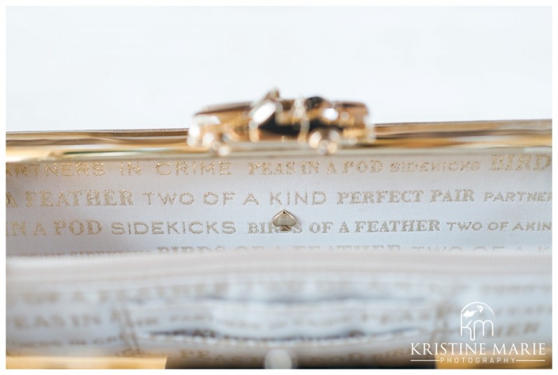 Kate Spade Mr and Mrs Clutch | Betsey Johnson Wedding Shoes | Fairbanks Ranch Country Club Wedding Photos | Rancho Santa Fe Wedding Photographer | Kristine Marie Photography © www.kristinemariephotography.com