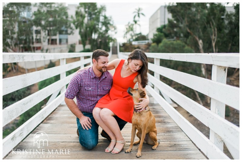 Engagement with Dog | | Murphy Canyon San Diego Engagement Photo | Kristine Marie Photography | © www.kristinemariephotography.com