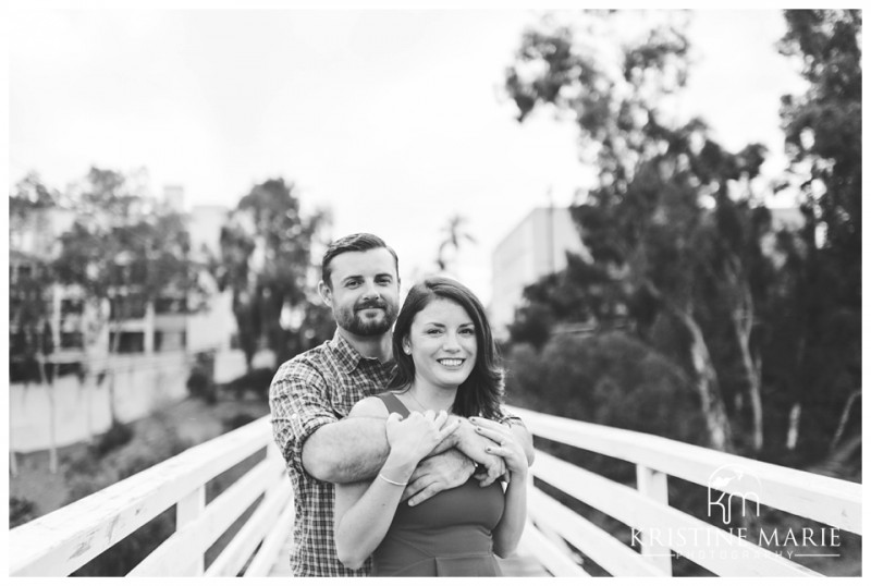 Black and White Photo of Couple | Murphy Canyon San Diego Engagement Photo | Kristine Marie Photography | © www.kristinemariephotography.com