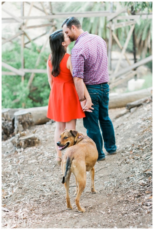 Engagement with Dog | Murphy Canyon San Diego Engagement Photo | Kristine Marie Photography | © www.kristinemariephotography.com