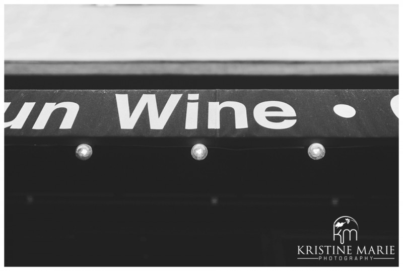 Wine in Black and White | Little Italy Engagement Photo | San Diego Engagement Photographer | Kristine Marie Photography © www.kristinemariephotography.com