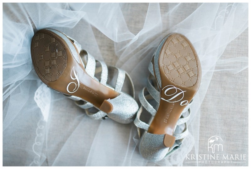 Details on the Soles of Wedding Shoes | The Thursday Club San Diego Wedding Photographer | Kristine Marie Photography | © www.kristinemariephotography.com