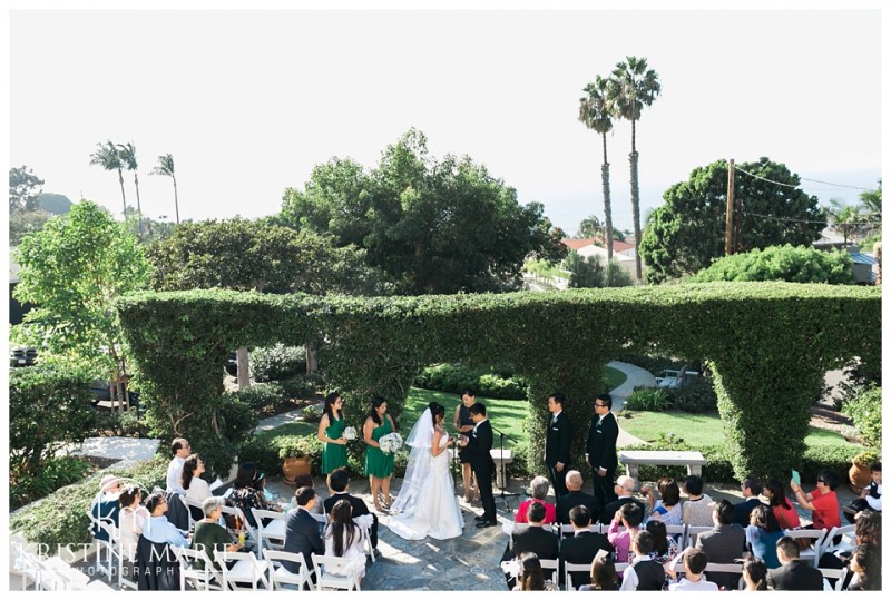 Aerial view of ceremony | The Thursday Club San Diego Wedding Photographer | Kristine Marie Photography | © www.kristinemariephotography.com