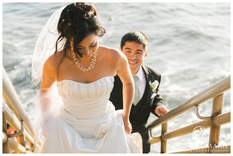 Bride and Groom Photo Sunset Cliffs | Sunset Cliffs Wedding Photo | Thursday Club | San Diego Wedding Photographer | Kristine Marie Photography | © www.kristinemariephotography.com