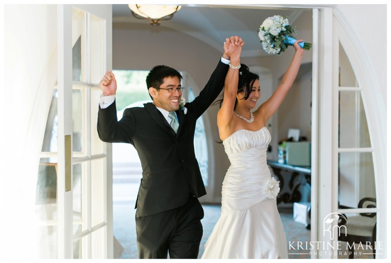 Bride and Groom Grand Entrance | Sunset Cliffs Wedding Photo | Thursday Club | San Diego Wedding Photographer | Kristine Marie Photography | © www.kristinemariephotography.com