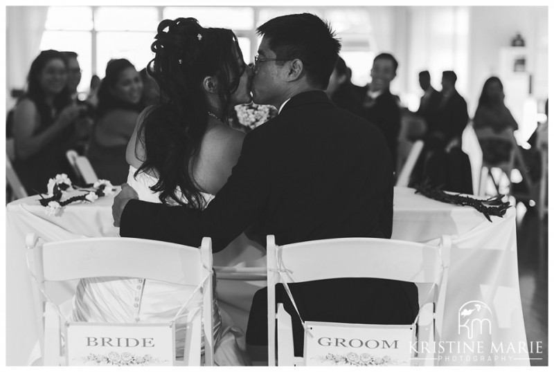 Bride and Groom Kiss | Thursday Club | San Diego Wedding Photographer | Kristine Marie Photography | © www.kristinemariephotography.com