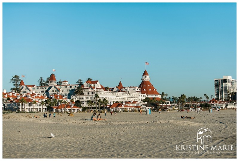 Hotel Del Coronado | Surprise Sunset Proposal Coronado San Diego Beach Photographer | Kristine Marie Photography | © www.kristinemariephotography.com (1)